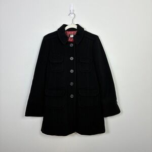 J.Crew Wool Cashmere Blend Coat Peter Pan Collar Pockets Jacket Neutral Womens 8